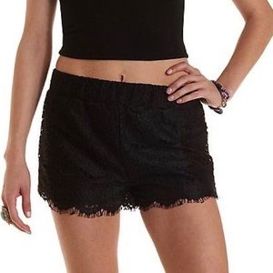 Pull-on Eyelash Lace shorts. ✨ Charlotte Russe.